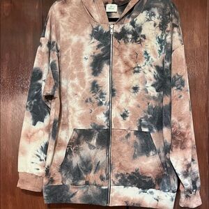 3/$28 Blue Buttercup Oversized Hoodie Tie Dye Hoodie